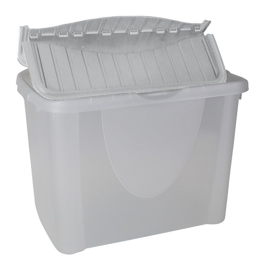 Homebase Storage Containers | 60L Flip Lid Storage Box - Light Grey