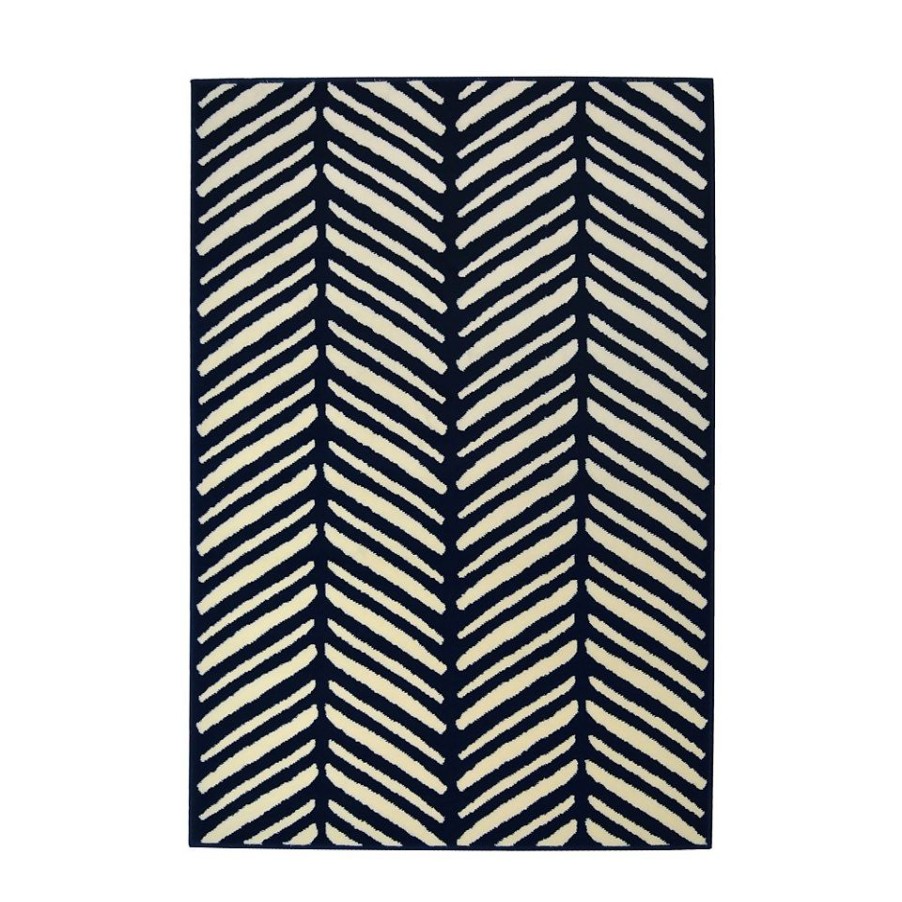 Homebase Rugs | Herringbone Rug - Navy - 120X170Cm