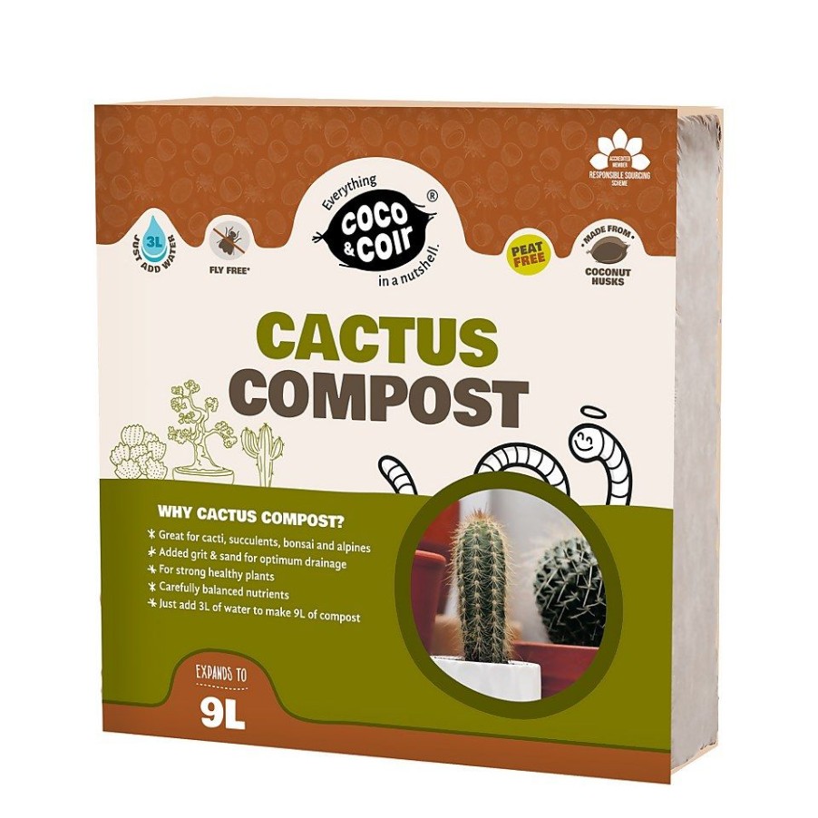 Homebase Compost | Coco & Coir Cactus & Succulent Compost - 9L