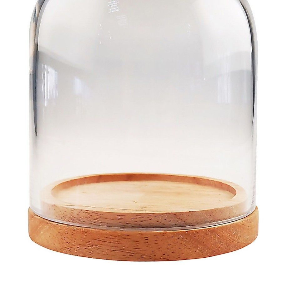 Homebase Ornaments & Vases | Wooden Hurricane Vase - Small