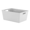 Homebase Storage Containers | Large Plastic Storage Tray - Grey - 11L