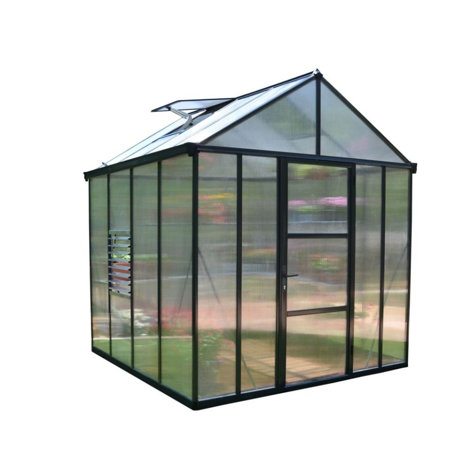 Homebase Greenhouses | Palram - Canopia Glory Greenhouse 8X8 Grey