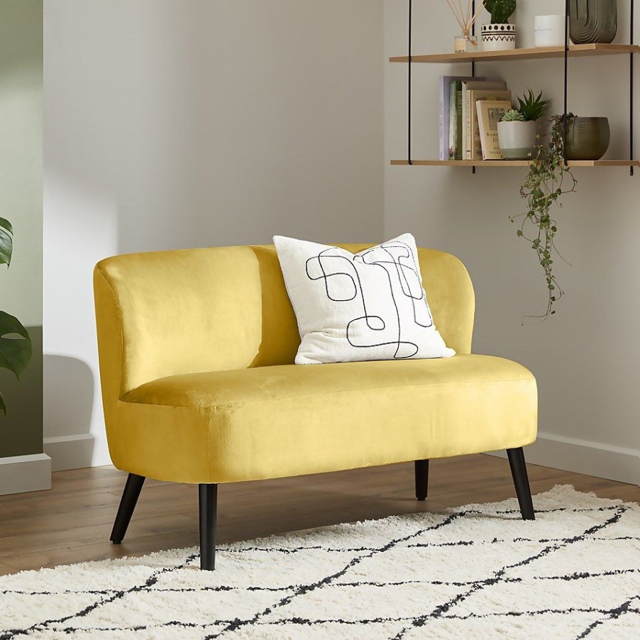 Homebase Sofas And Sofa Beds | Amy Cocktail Sofa - Mustard