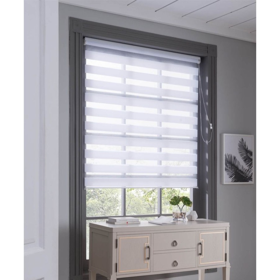 Homebase Blinds | Night & Day Roller Blind - White - 110X160Cm