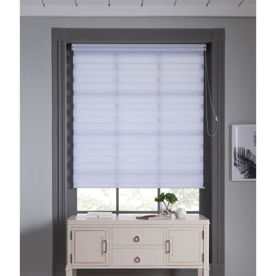 Homebase Blinds | Night & Day Roller Blind - White - 110X160Cm