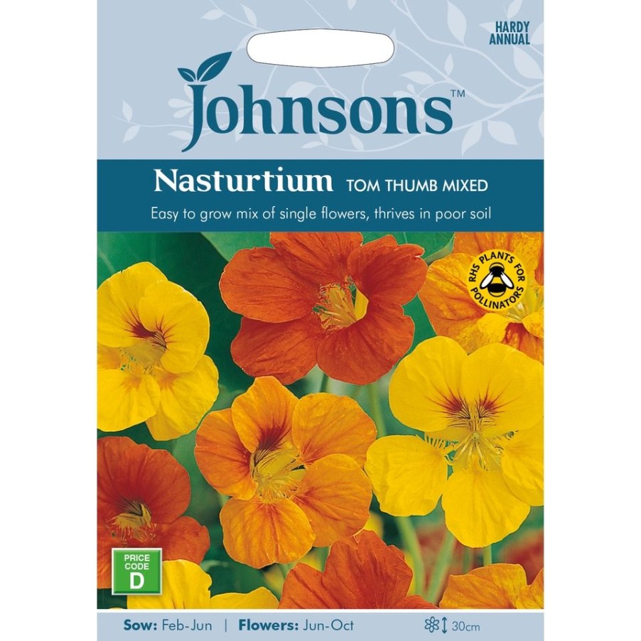 Homebase Seeds | Nasturtium Tom Thumb Mixed Seeds