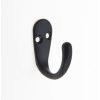 Homebase Hallway Furniture | Basic Single Robe Hook - Matt Black