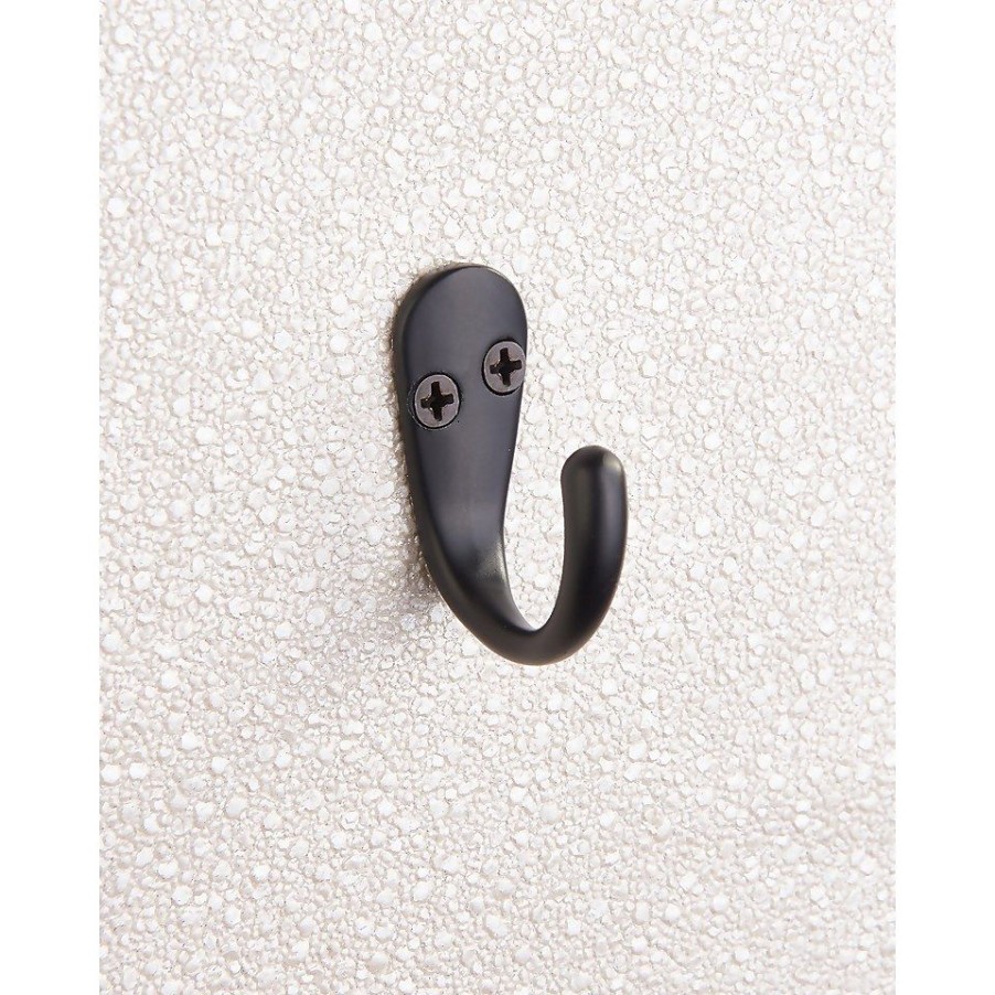 Homebase Hallway Furniture | Basic Single Robe Hook - Matt Black