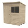 Homebase Garden Sheds | Forest 6 X 4Ft Overlap Pressure Treated Pent Shed -Incl. Installation