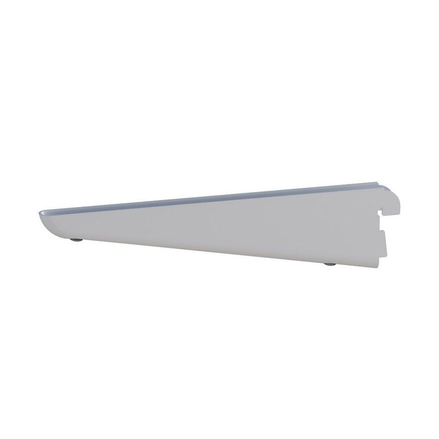 Homebase Shelving Brackets | Double Slot Bracket - White -220Mm