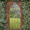 Homebase Mirrors | Mirroroutlet Rose Garden Rustic Arch Metal Garden Mirror- 115X50Cm