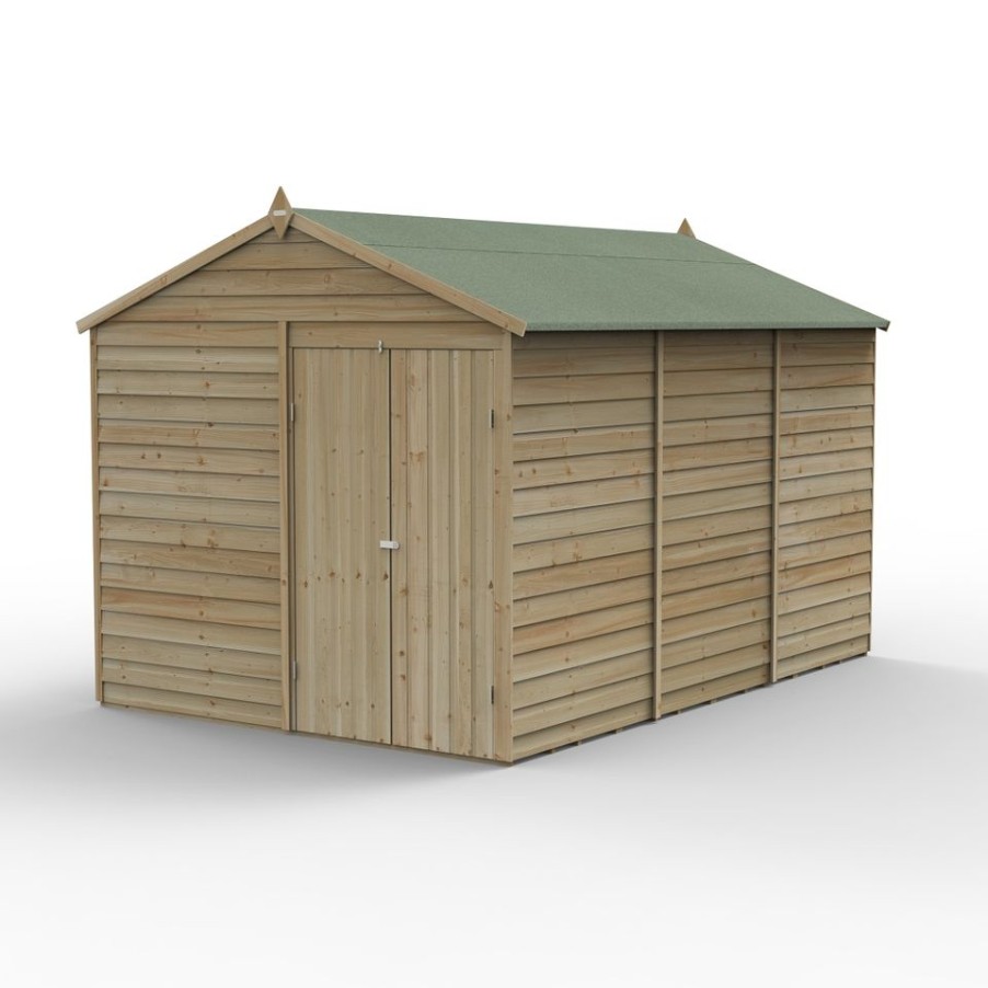 Homebase Garden Sheds | Forest Garden 4Life Apex Shed 8 X 12Ft - Double Door No Window (Home Delivery)