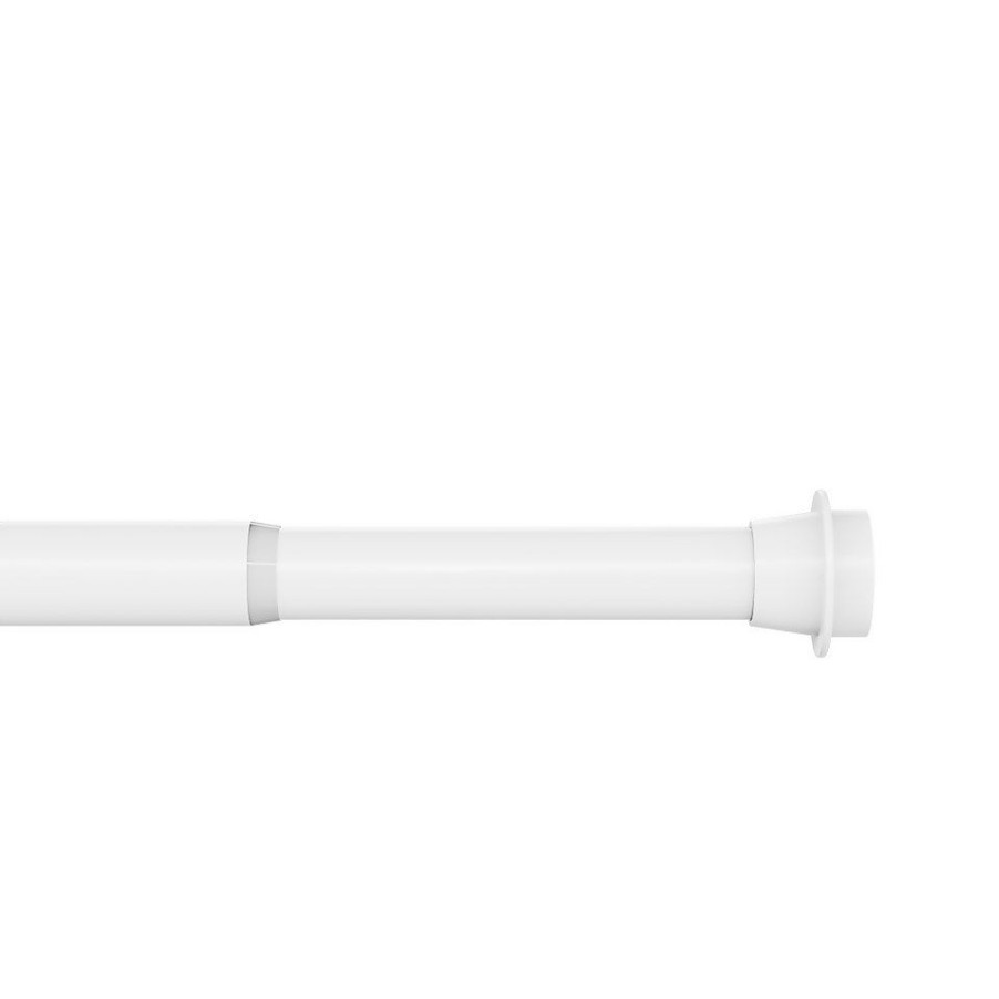 Homebase Curtain Poles & Tracks | White No Fixings Extendable Tension Curtain Pole - 100-150Cm (Dia 19/22Mm)