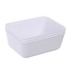 Homebase Storage Containers | Ezy Storage Utile Organisers Medium Storage Tray - Pack Of 3 - White