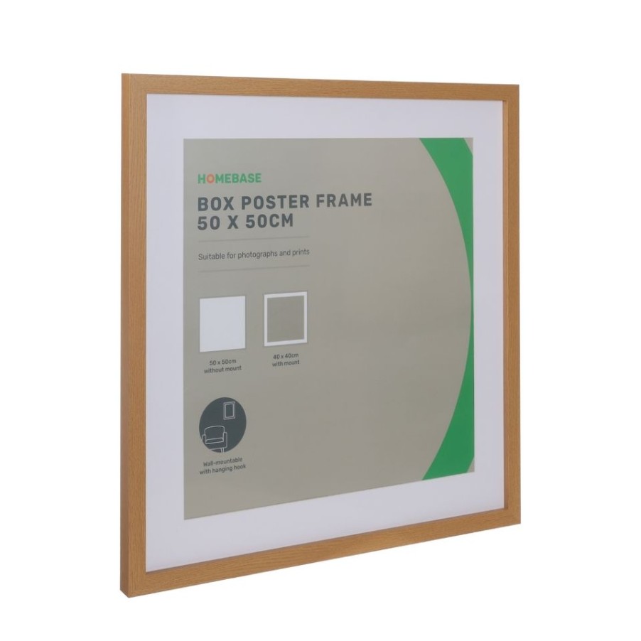 Homebase Photo Frames | Box Poster Frame - 50X50Cm - Oak