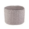 Homebase Storage Containers | Round Paper Rope Basket - Grey