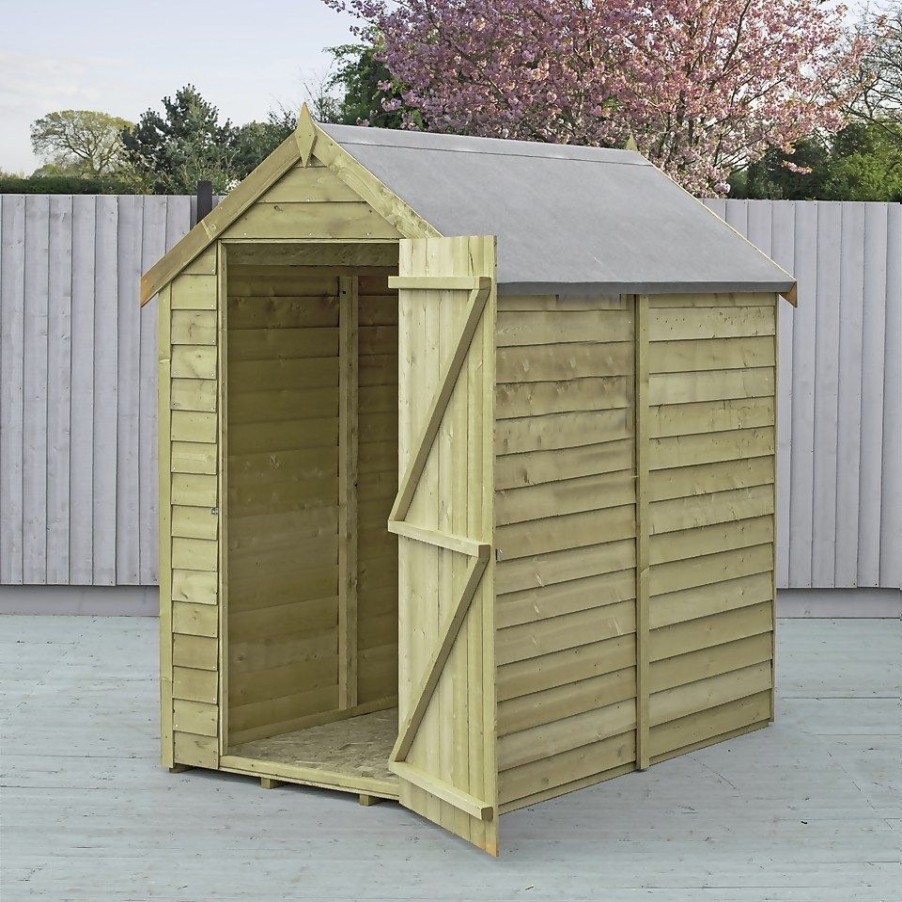 Homebase Garden Sheds | Shire 6 X 4Ft Pressure Treated Overlap Garden Shed