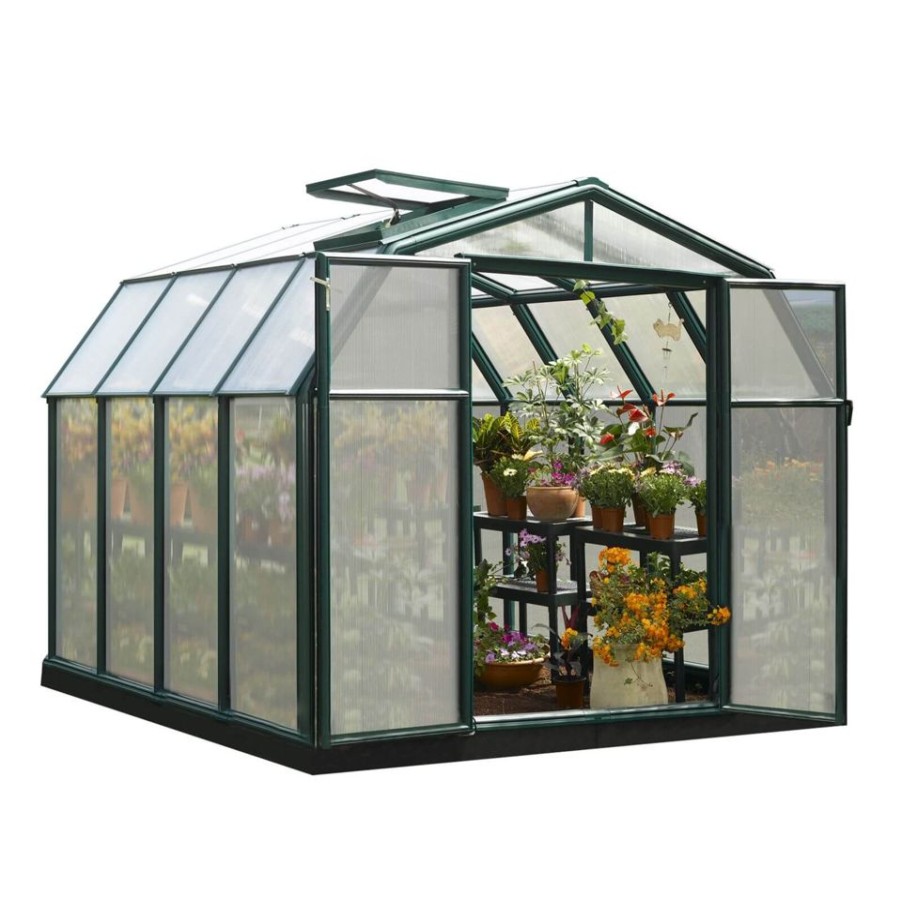 Homebase Greenhouses | Palram 8X8Canopia Hobby Gardener Greenhouse - Green