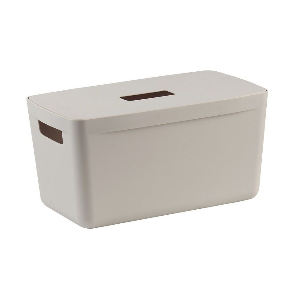 Homebase Storage Containers | Inabox Home Storage Box & Lid - 8L - Natural