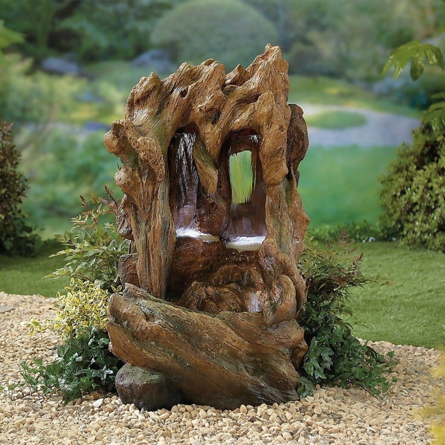 Homebase Water Features | Stylish Fountain Colorado Falls Water Feature With Leds