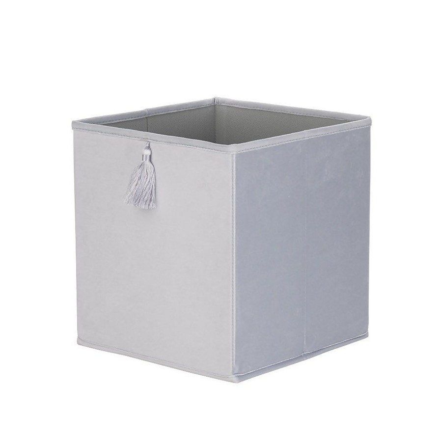 Homebase Cube Storage | Living Elements Compact Cube Dutch Velvet Insert - Silver