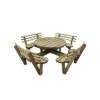 Homebase Garden Tables | Forest Circular Picnic Table With Seat Backs