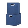 Homebase Cube Storage | Clever Cube Fabric Insert - Set Of 2 - Steel Blue