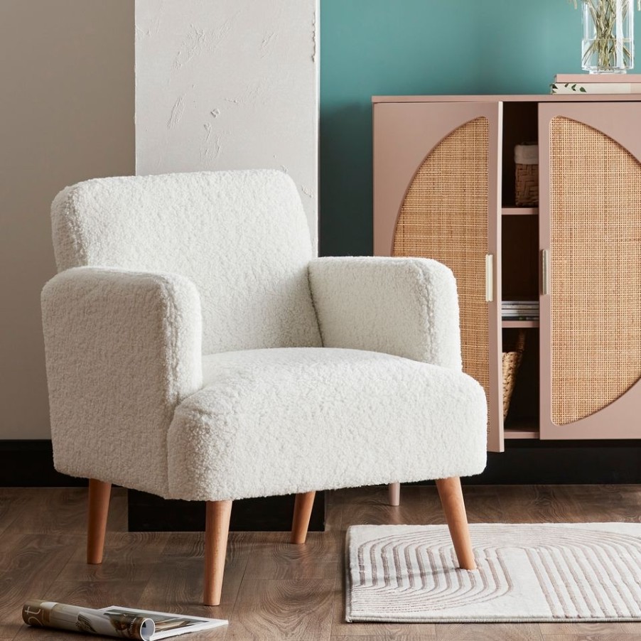 Homebase Chairs | Ivan Scandi Boucle Armchair