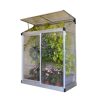 Homebase Greenhouses | Palram - Canopia Lean To Grow House 4X2 Silver Clear