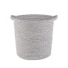 Homebase Storage Containers | Two-Tone Cotton Rope Basket