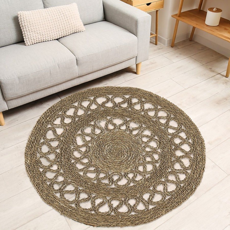 Homebase Rugs | Seagrass Circle Rug - Target - 90Cm