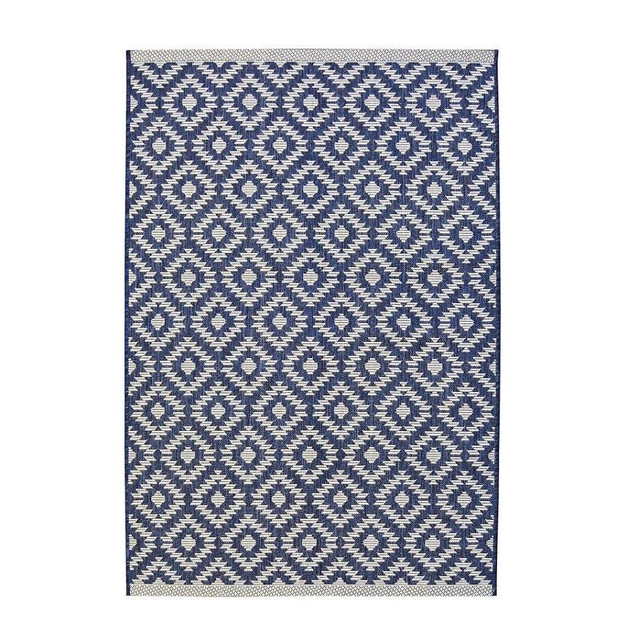 Homebase Rugs | Indoor Outdoor Geo Rug - Navy - 200X290Cm