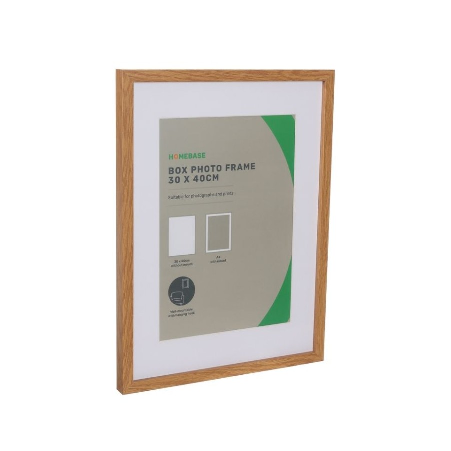 Homebase Photo Frames | Box Photo Frame - 30X40Cm - Oak