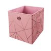 Homebase Cube Storage | Clever Cube Velvet Geometric Insert - Pink & Rose Gold