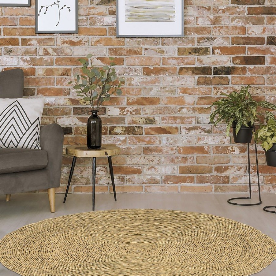 Homebase Rugs | Zanzibar Circle Rug - Natural - 122Cm