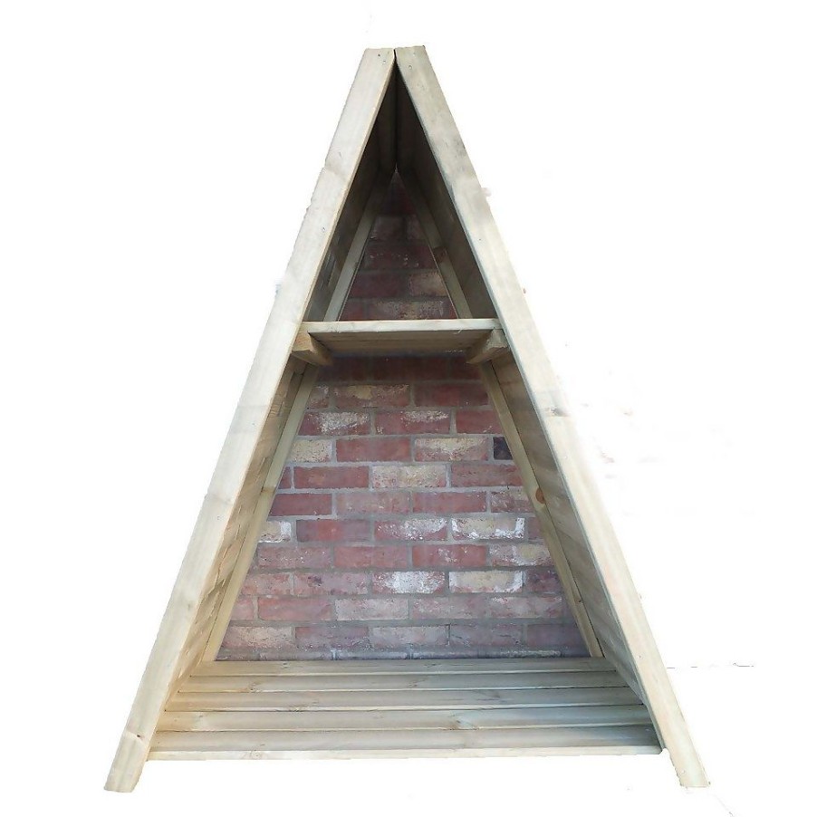 Homebase Garden Storage | Shire Large Triangular Log Store Tongue And Groove