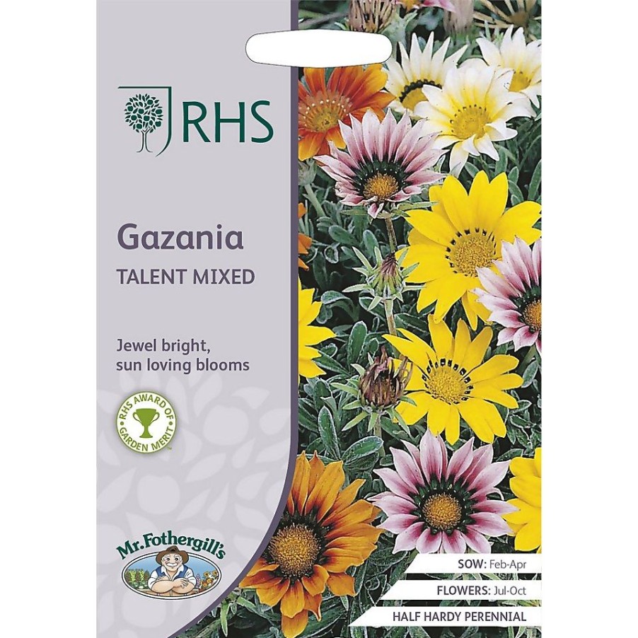 Homebase Seeds | Rhs Gazania Talent Mixed