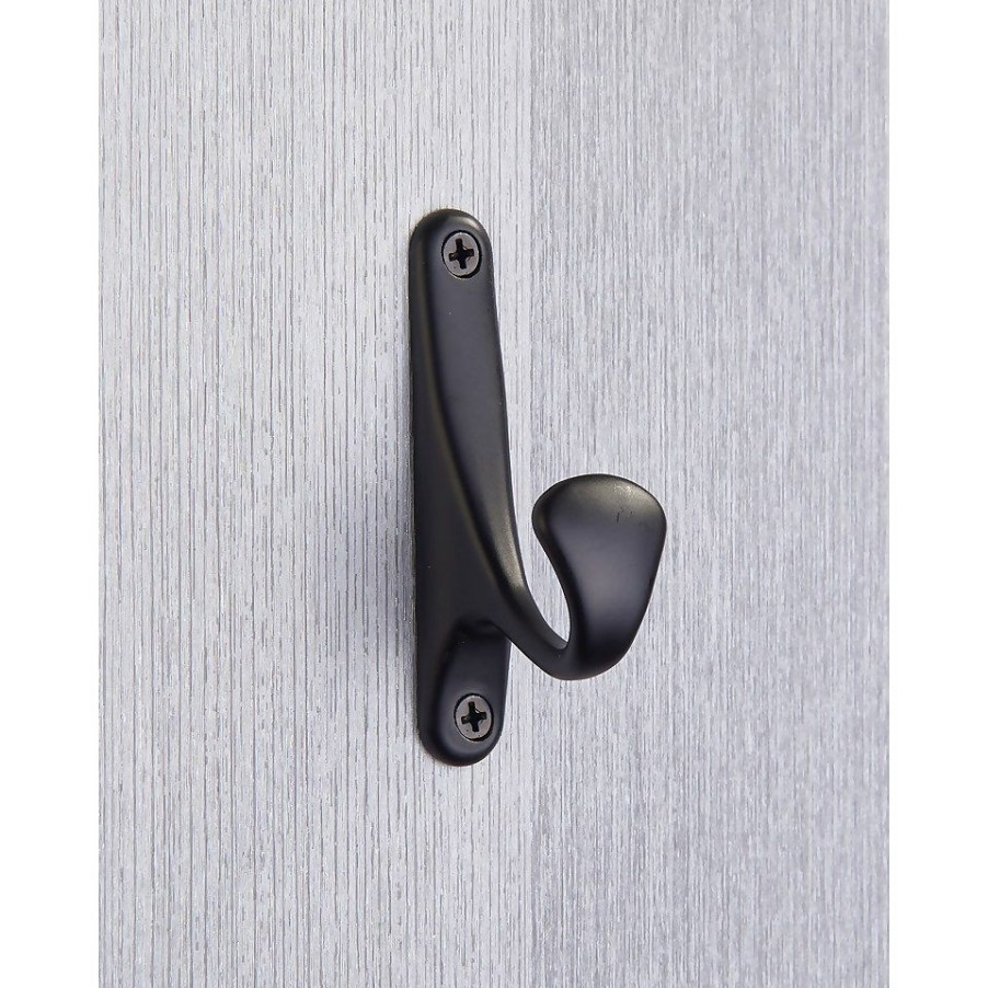 Homebase Hallway Furniture | Bull Nose Hook - Matt Black