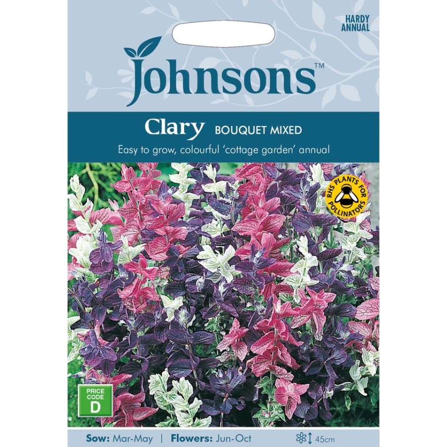 Homebase Seeds | Johnsons Clary Seeds - Bouquet Mixed