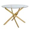 Homebase Dining Room Furniture | Athena Luxe Round Glass Dining Table