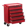 Homebase Tool Storage | Hilka Heavy Duty 5 Drawer Tool Storage Trolley With Ball Bearing Slides