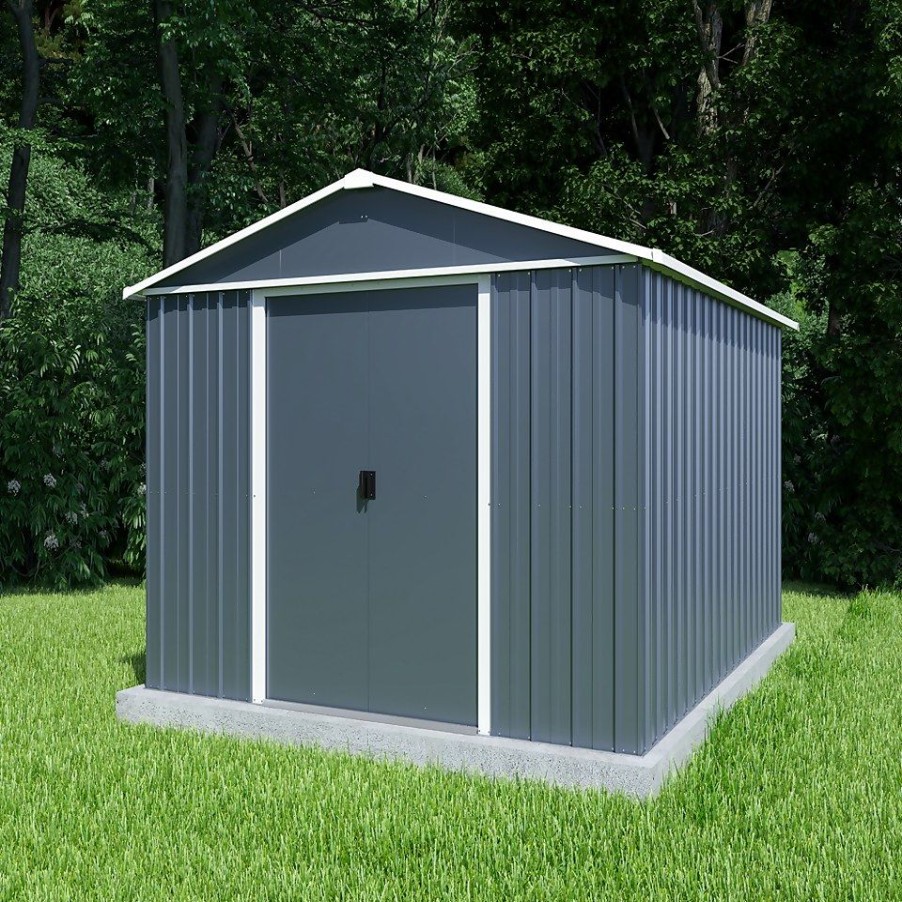 Homebase Garden Sheds | Yardmaster 10X13Ft Metal Apex Shed