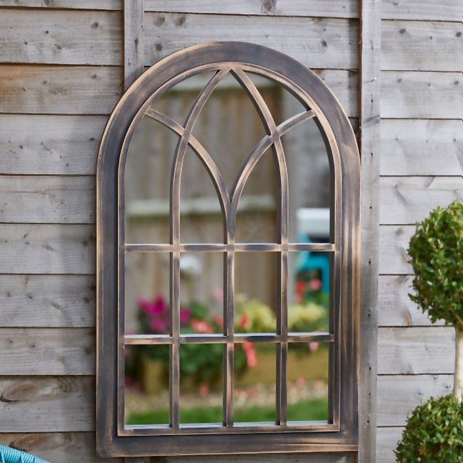 Homebase Garden Ornaments | Eden Home And Garden Mirror - Coppergris