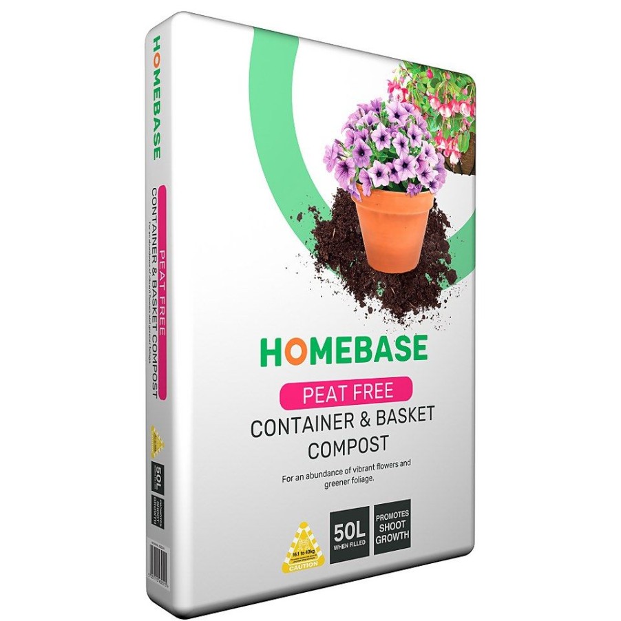 Homebase Compost | Homebase Peat Free Container & Basket Compost - 50L