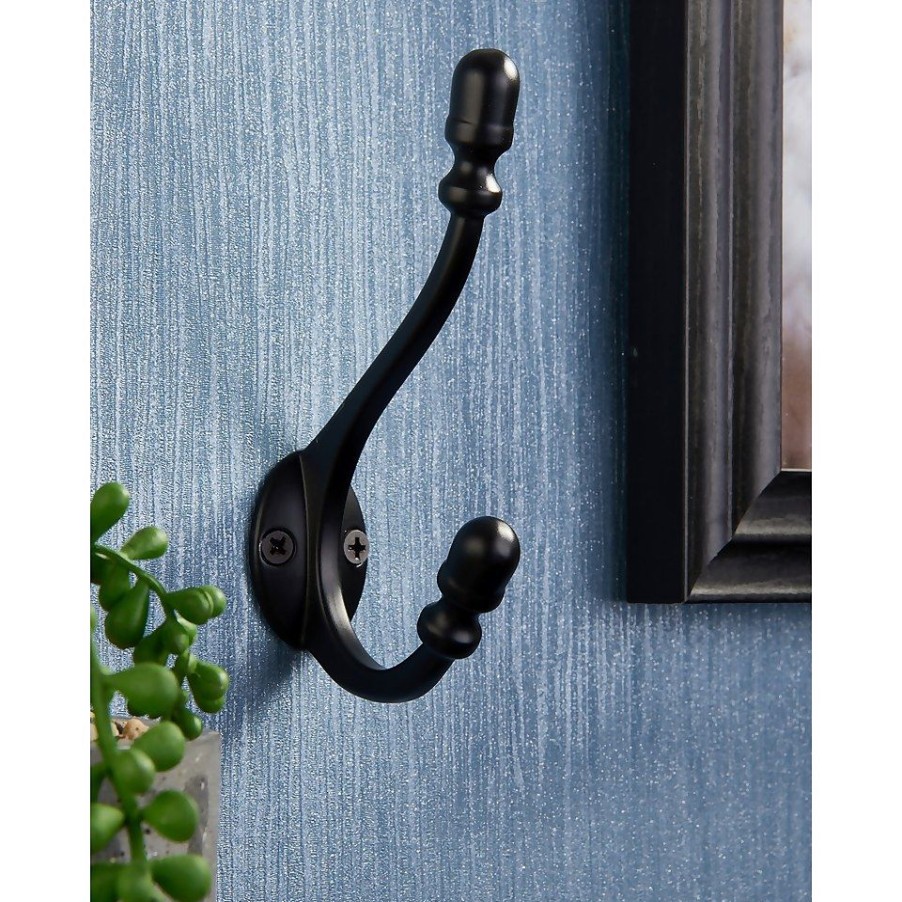 Homebase Hallway Furniture | Antique Deco Hook - Matt Black