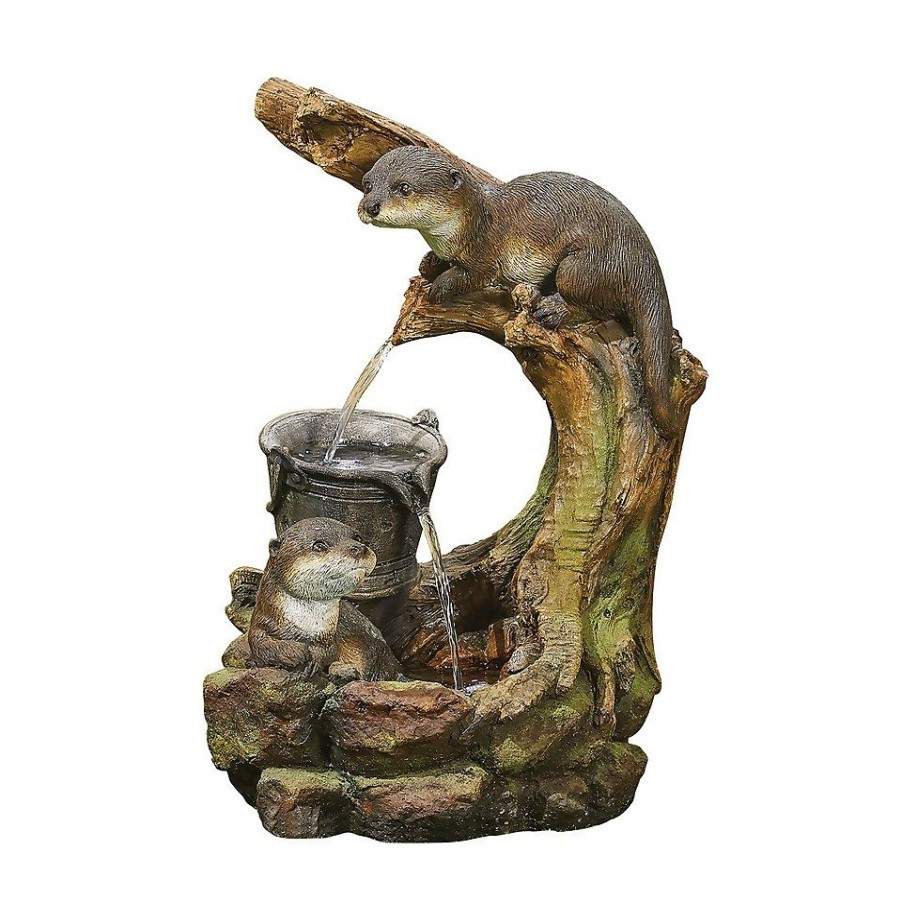 Homebase Water Features | Stylish Fountain Otters Element Water Feature With Leds