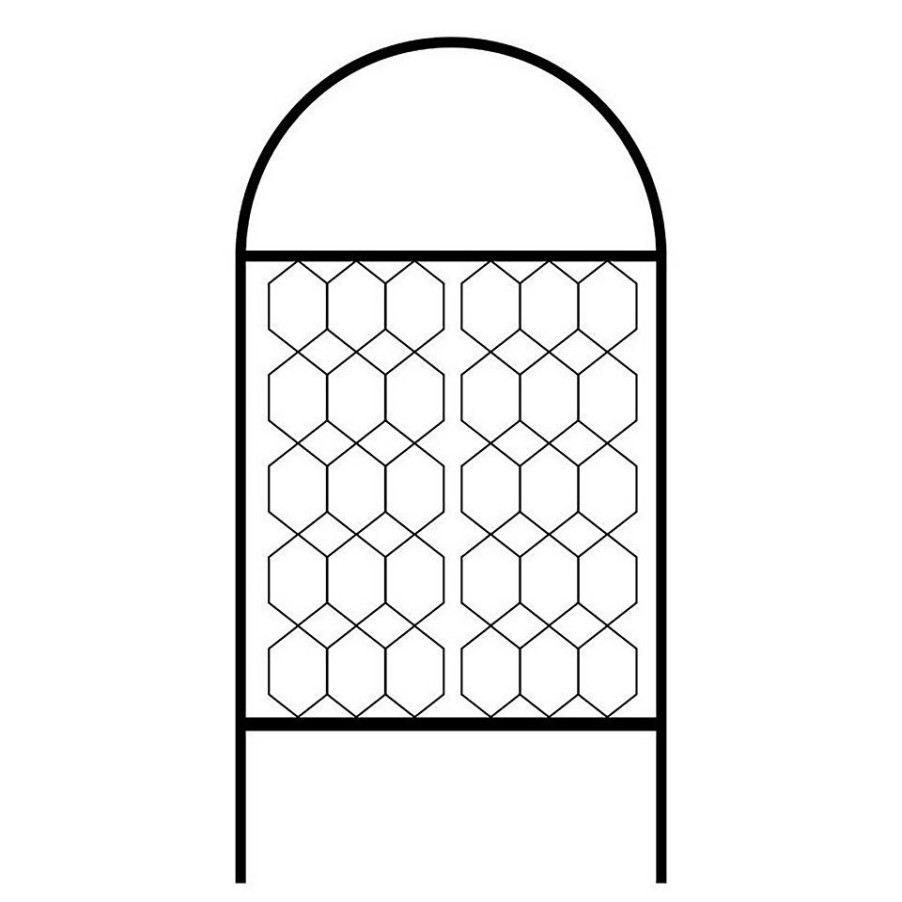 Homebase Garden Fencing | Agriframes Round Garden Screen - W 1.2M X H 2.9M - Black