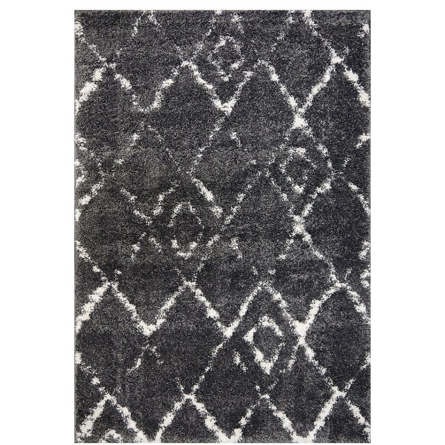 Homebase Rugs | Deluxe Berber Rug - Charcoal & White - 120X160Cm