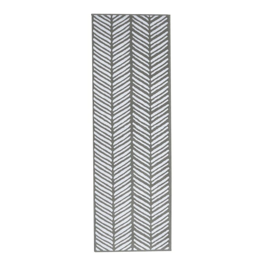 Homebase Rugs | Herringbone Runner - Silver - 60X180Cm