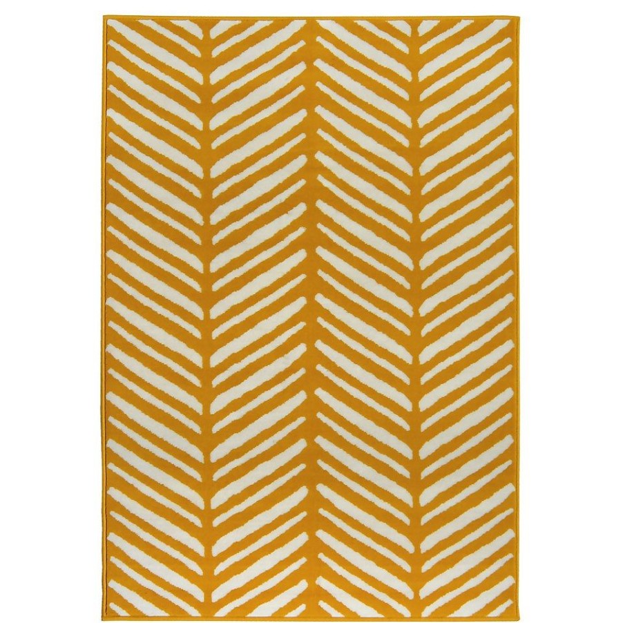 Homebase Rugs | Herringbone Rug - Ochre - 160X230Cm